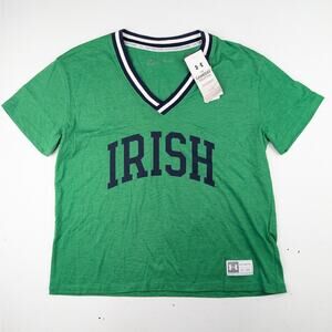 Under Armour Notre Dame Fighting Irish Women's V-Neck Tee - Medium